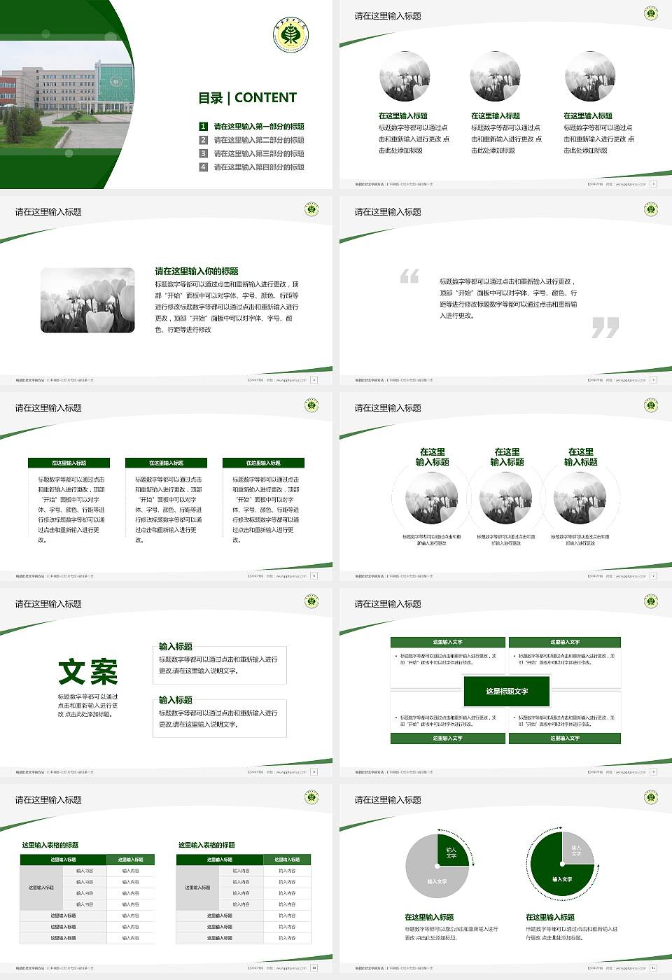 武威职业学院毕业论文答辩PPT模板下载16:9格式幻灯片预览图2