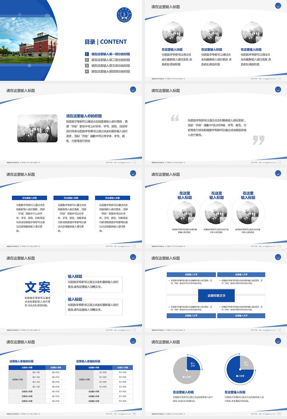 湖南医药学院毕业论文答辩PPT模板下载16:9格式幻灯片预览图2