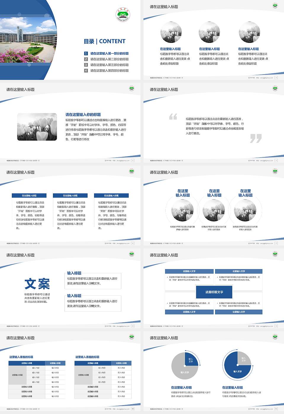 龙岩学院毕业论文答辩PPT模板下载16:9格式幻灯片预览图2