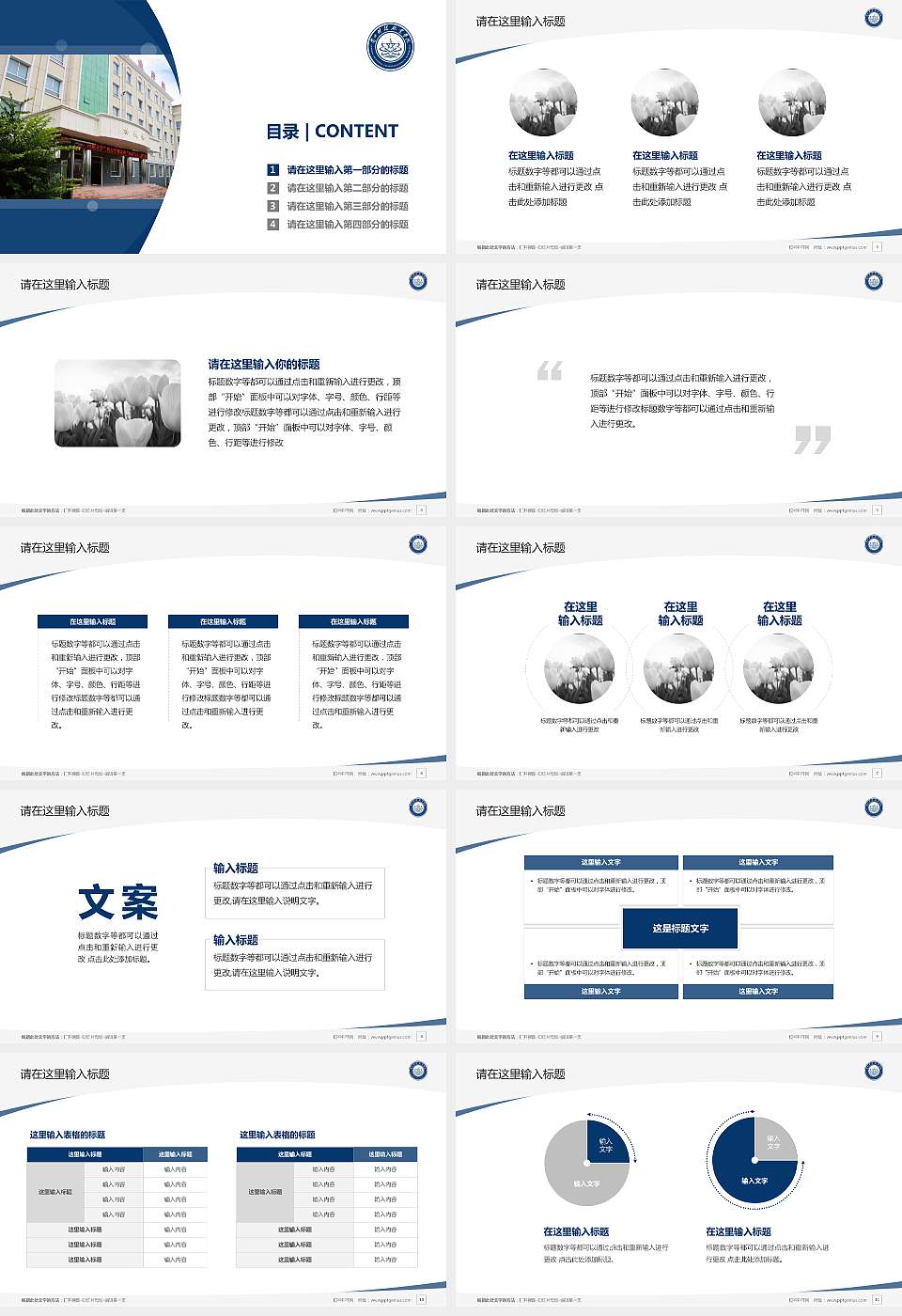 兰州科技职业学院毕业论文答辩PPT模板下载16:9格式幻灯片预览图2