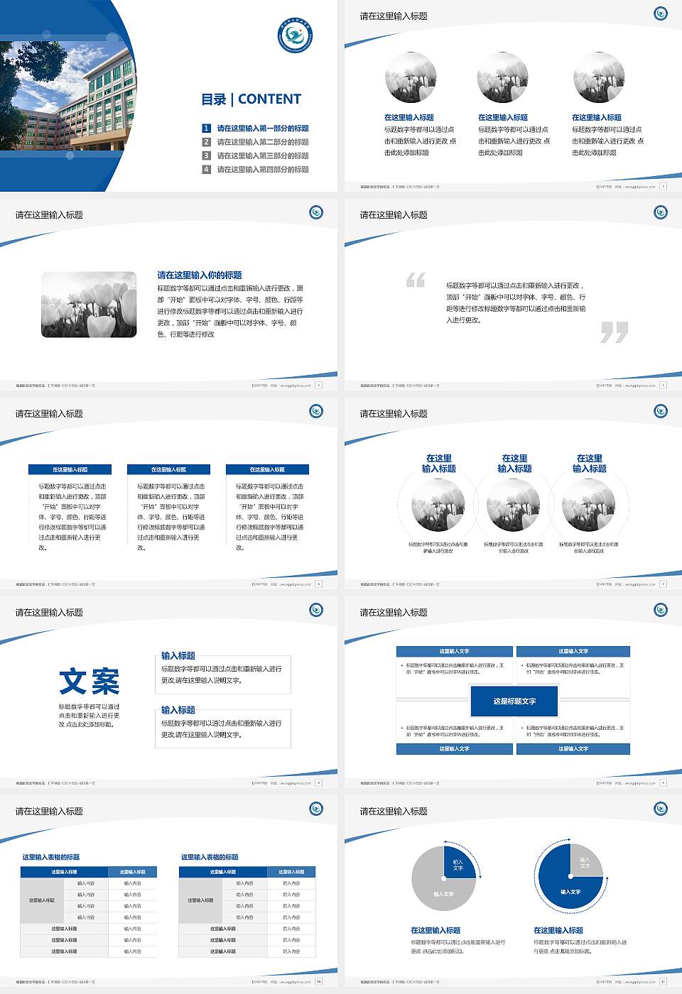 漳州理工职业学院毕业论文答辩PPT模板下载16:9格式幻灯片预览图2