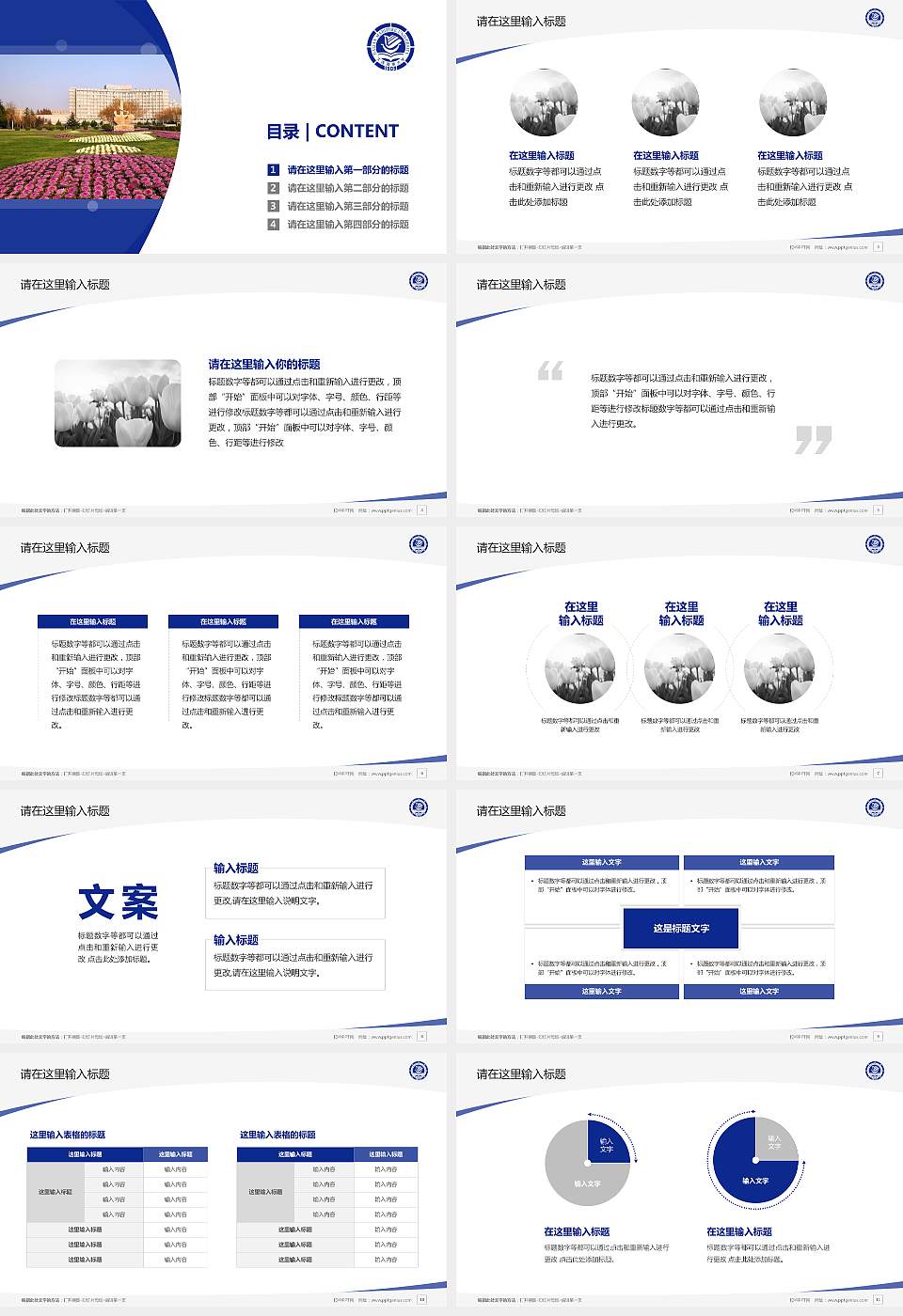 大连海事大学毕业论文答辩PPT模板下载16:9格式幻灯片预览图2