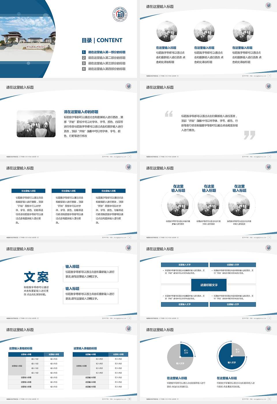 贵州中医药大学时珍学院毕业论文答辩PPT模板下载16:9格式幻灯片预览图2