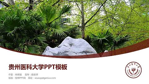 贵州医科大学毕业论文答辩PPT模板下载