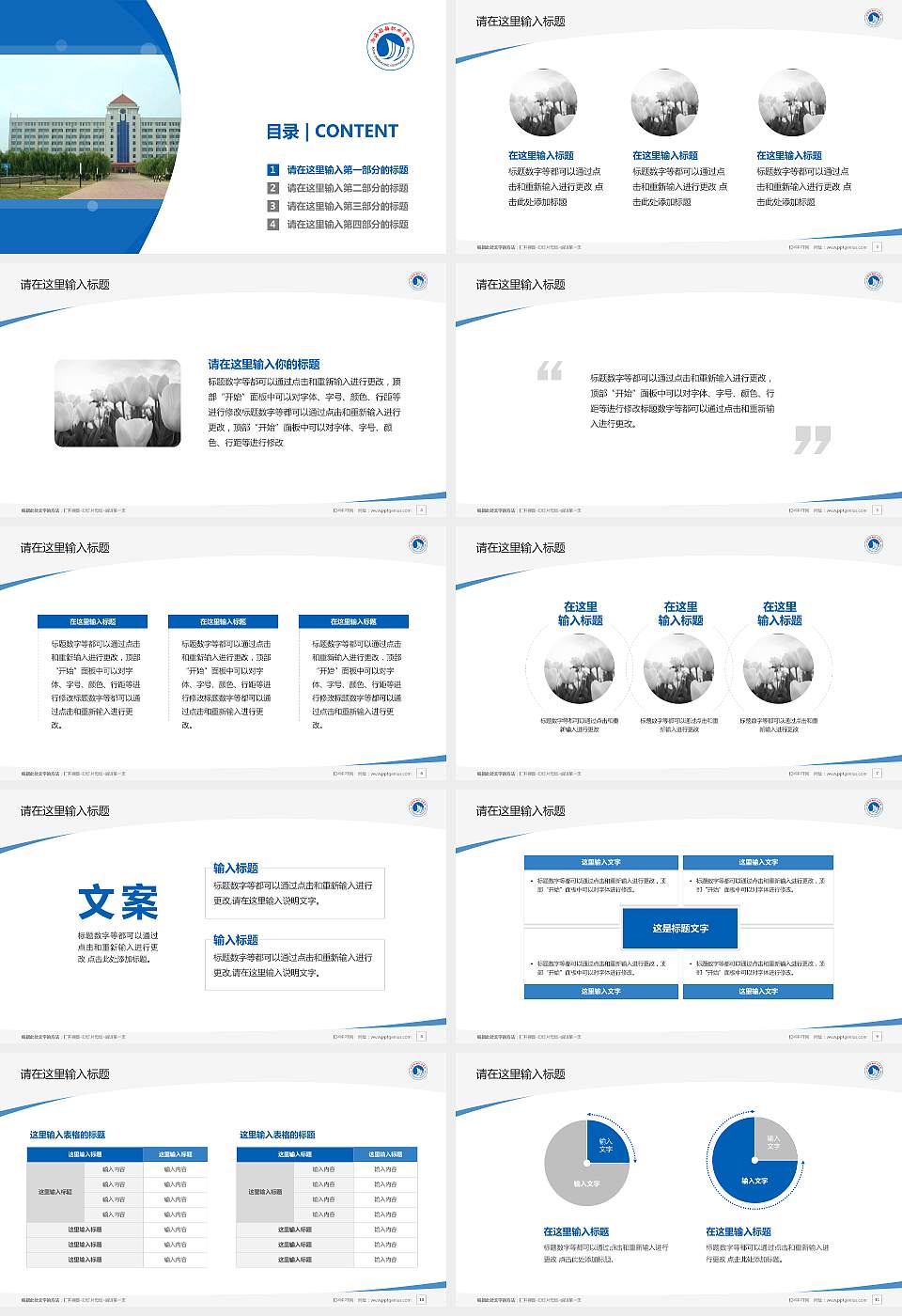 渤海船舶职业学院毕业论文答辩PPT模板下载16:9格式幻灯片预览图2