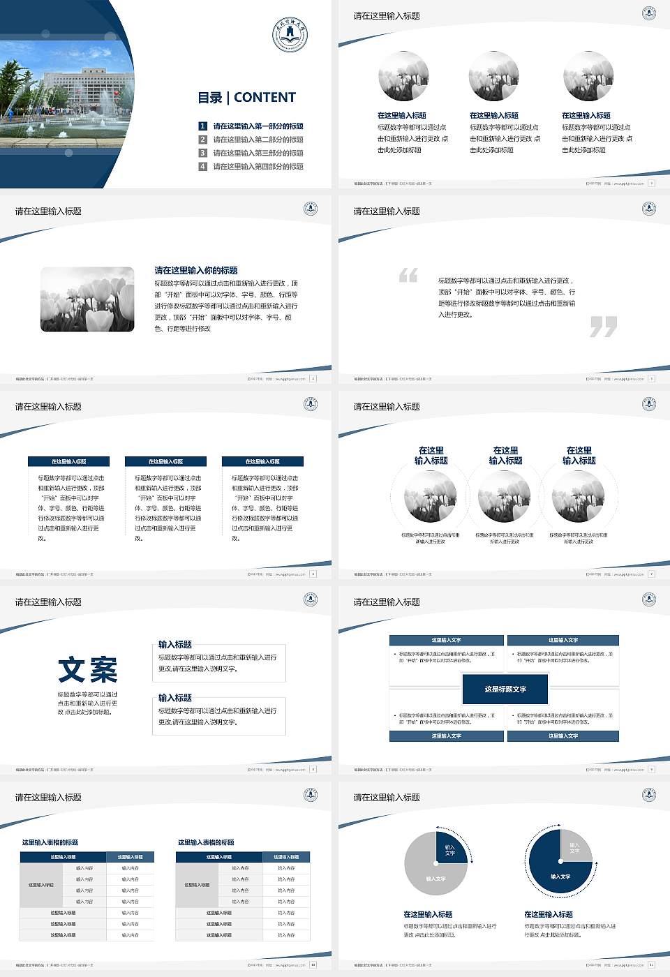 东北财经大学毕业论文答辩PPT模板下载16:9格式幻灯片预览图2