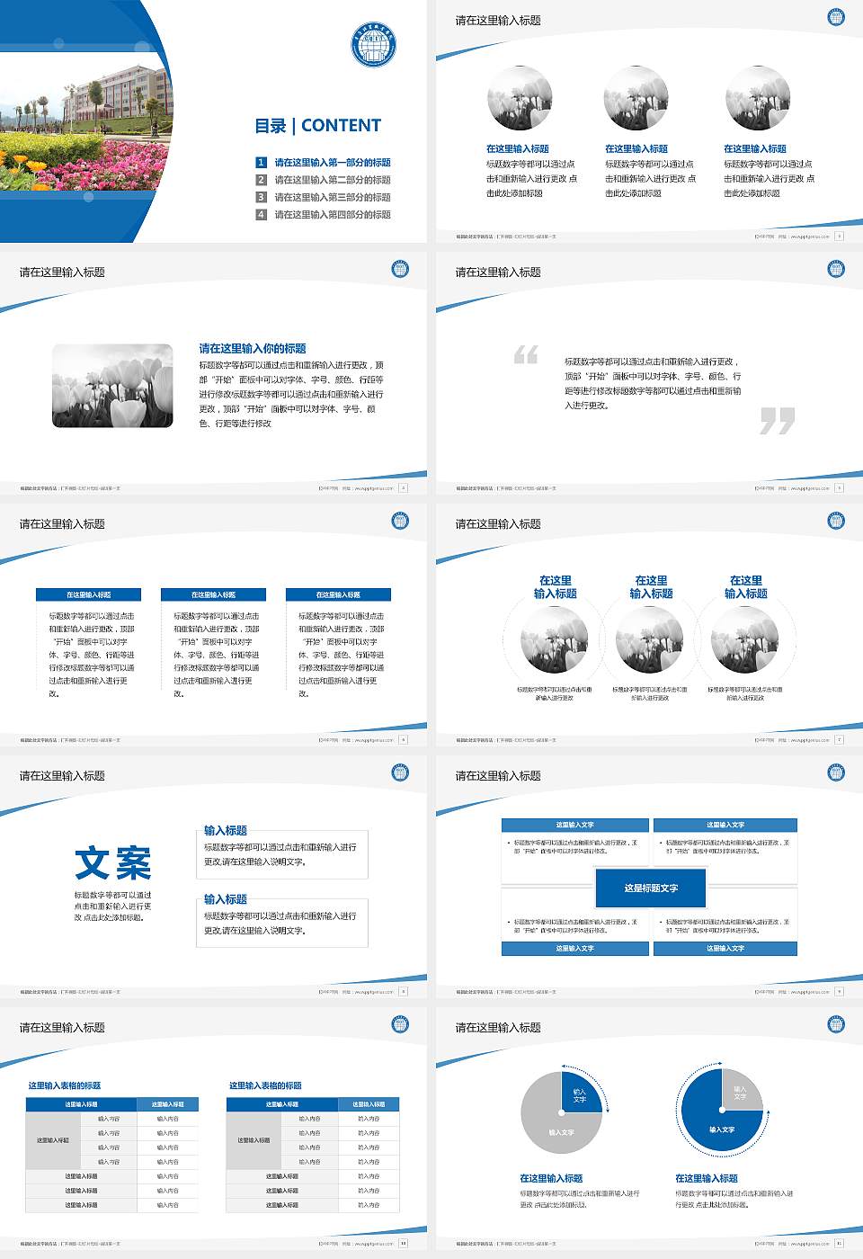 重庆经贸职业学院毕业论文答辩PPT模板下载16:9格式幻灯片预览图2