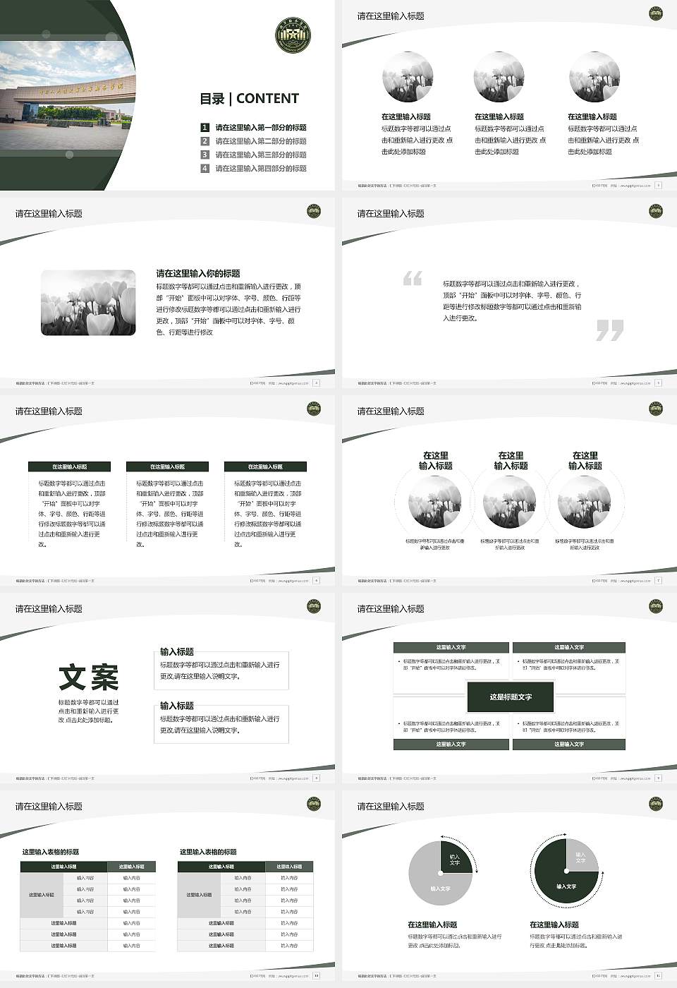 陆军勤务学院毕业论文答辩PPT模板下载16:9格式幻灯片预览图2