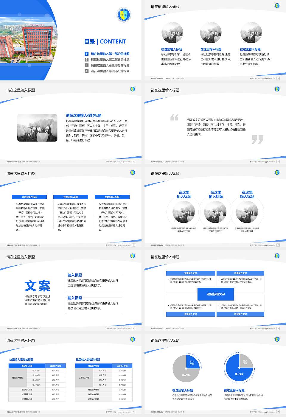 重庆理工职业学院毕业论文答辩PPT模板下载16:9格式幻灯片预览图2