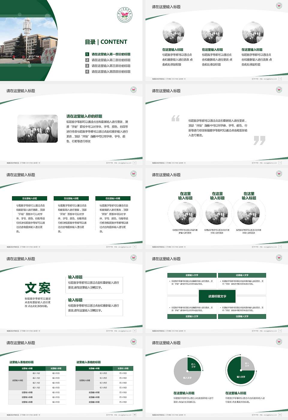 陕西工商职业学院毕业论文答辩PPT模板下载16:9格式幻灯片预览图2