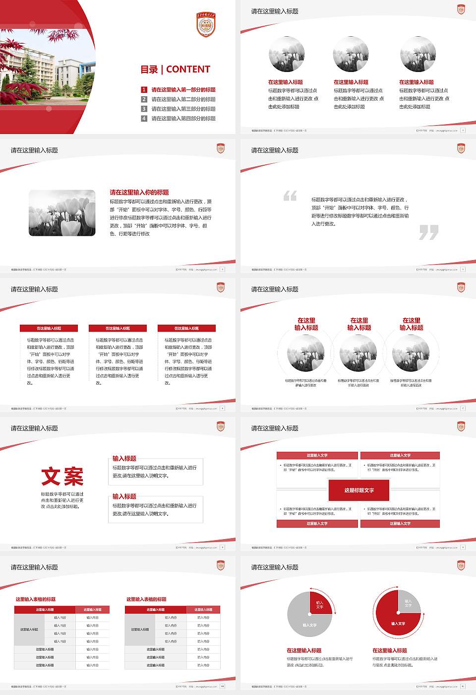 西安外国语大学毕业论文答辩PPT模板下载16:9格式幻灯片预览图2