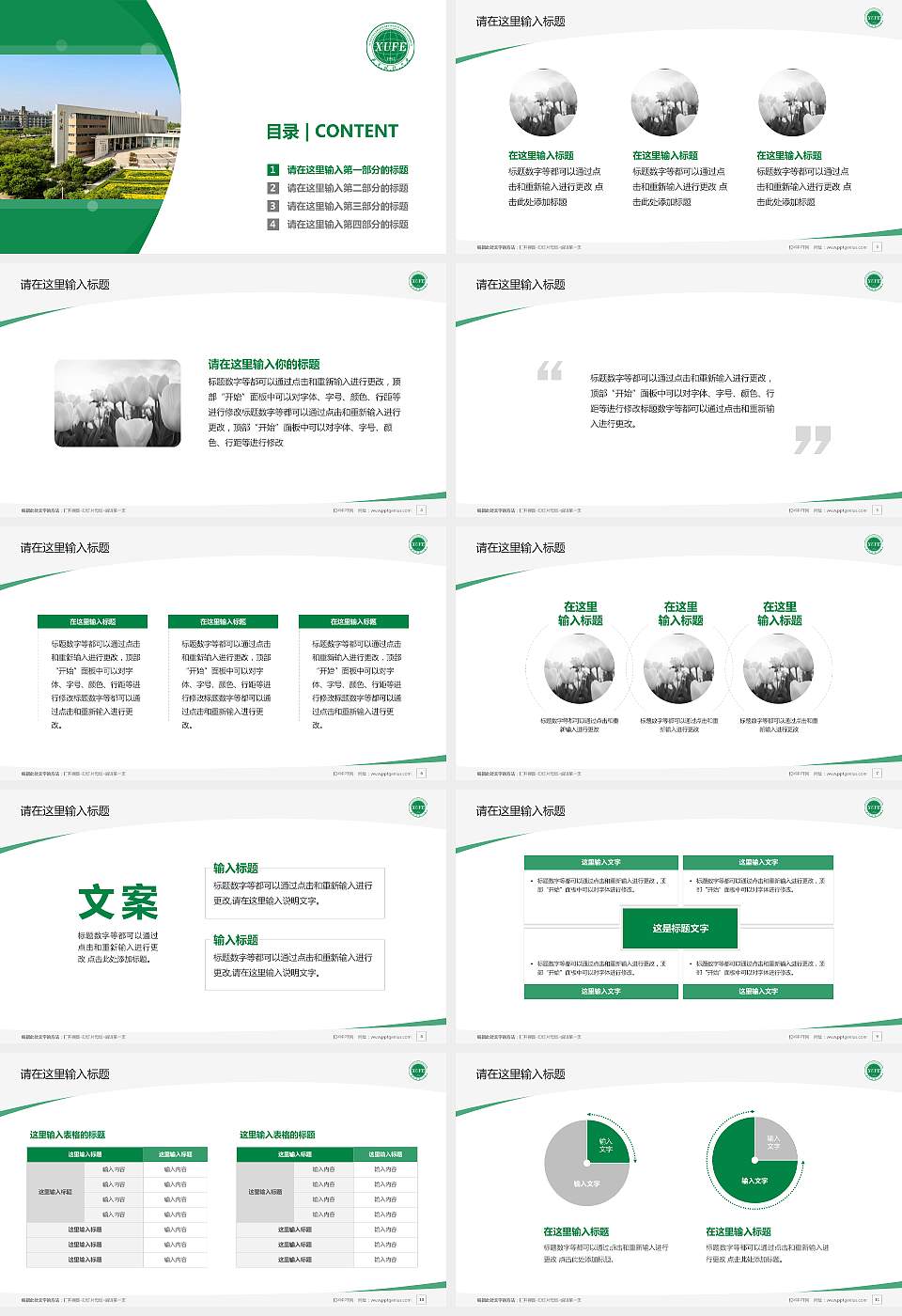 西安财经大学毕业论文答辩PPT模板下载16:9格式幻灯片预览图2