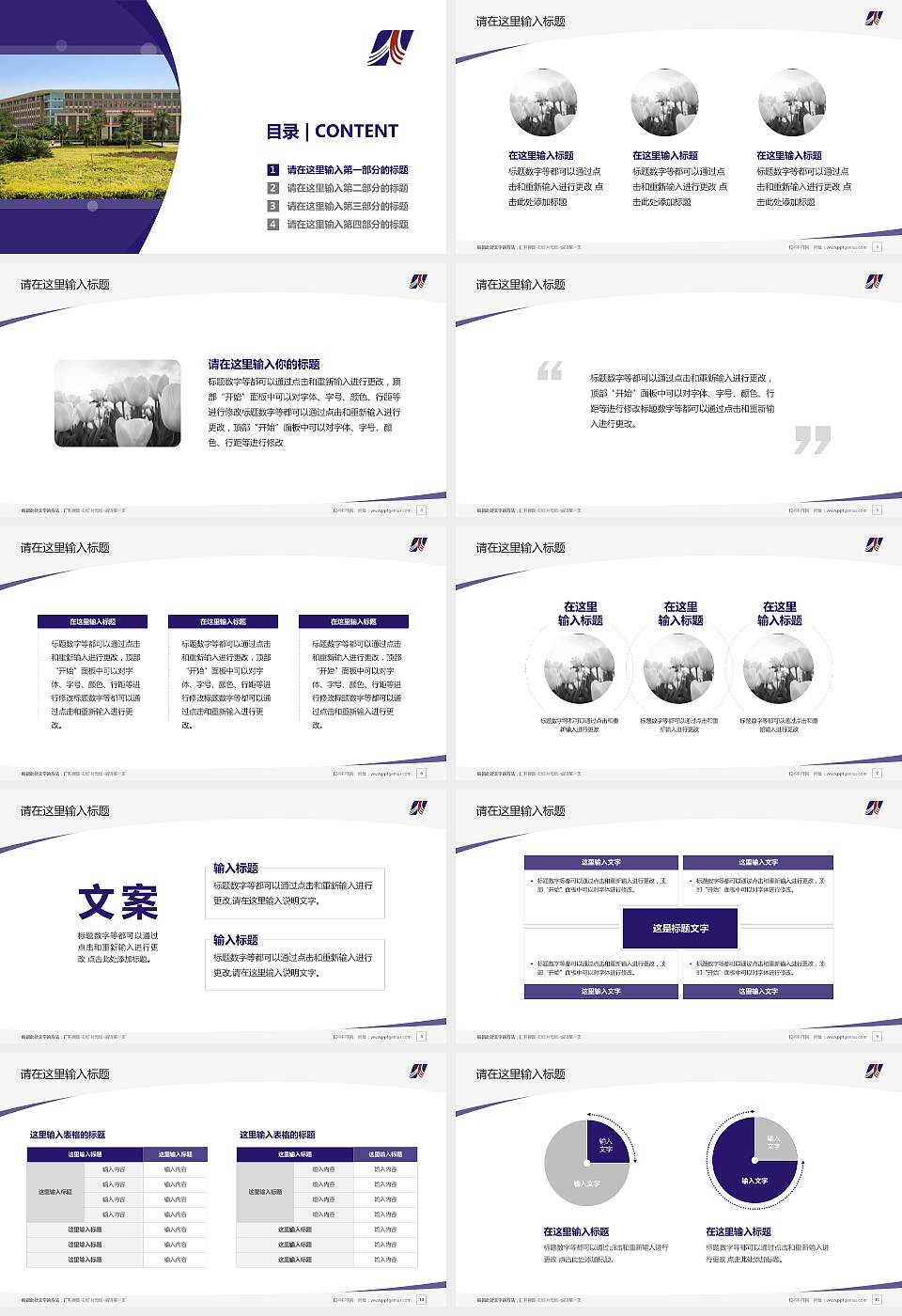 宝鸡职业技术学院毕业论文答辩PPT模板下载16:9格式幻灯片预览图2