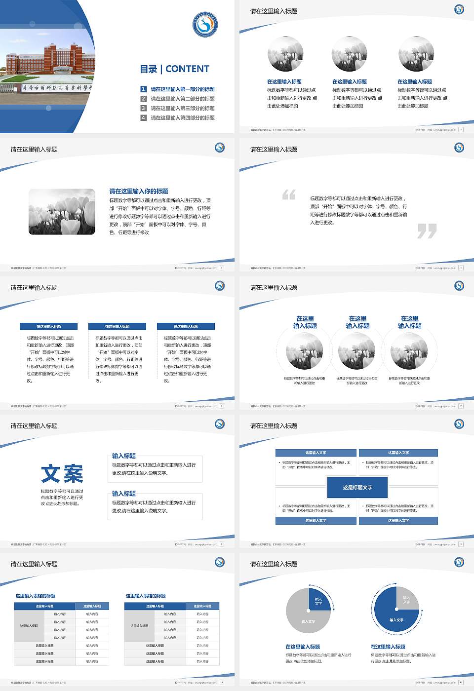 齐齐哈尔高等师范专科学校毕业论文答辩PPT模板下载16:9格式幻灯片预览图2