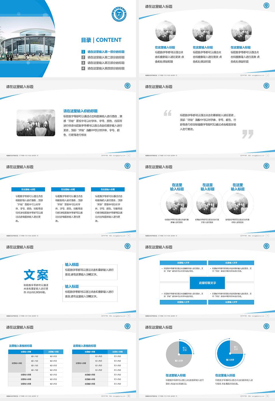 青海警官职业学院毕业论文答辩PPT模板下载16:9格式幻灯片预览图2