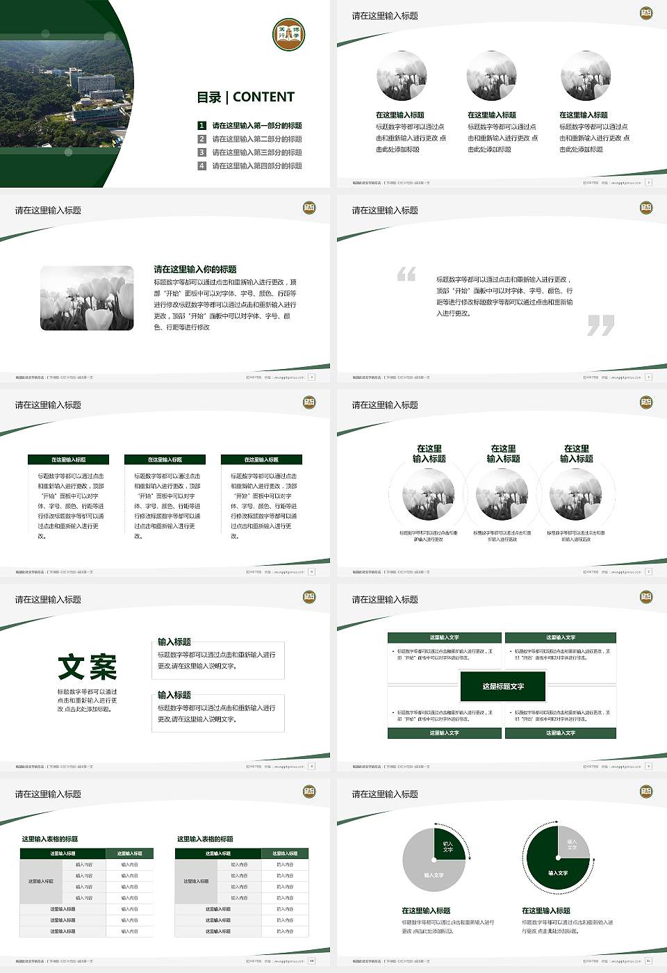 香港恒生大学毕业论文答辩PPT模板下载16:9格式幻灯片预览图2