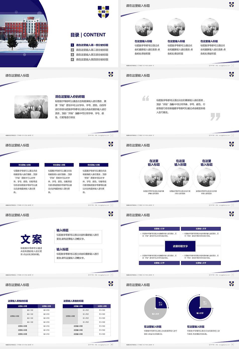 黑龙江外国语学院毕业论文答辩PPT模板下载16:9格式幻灯片预览图2