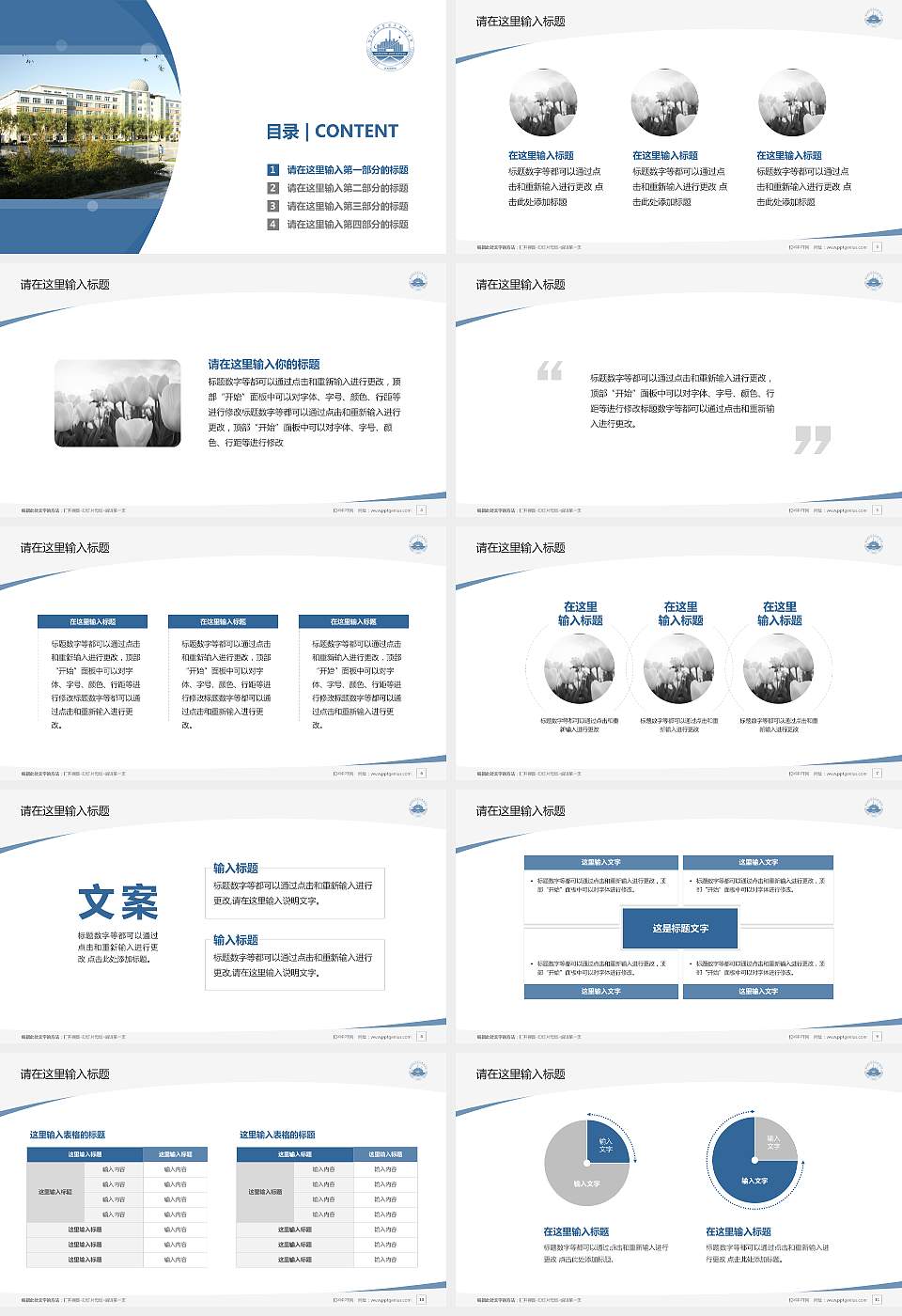 哈尔滨科学技术职业学院毕业论文答辩PPT模板下载16:9格式幻灯片预览图2