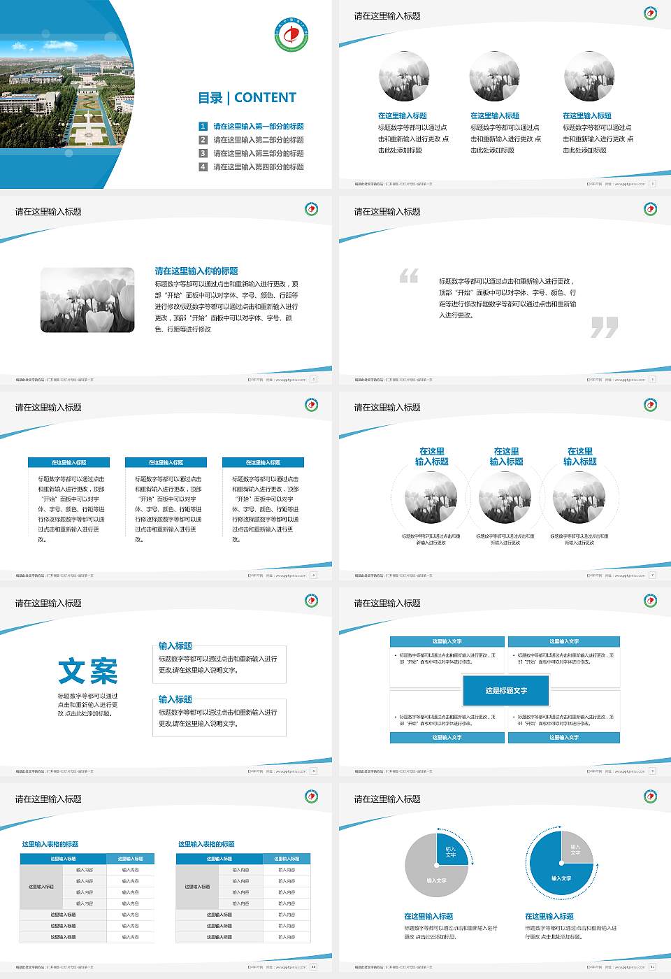 山东中医药大学毕业论文答辩PPT模板下载16:9格式幻灯片预览图2