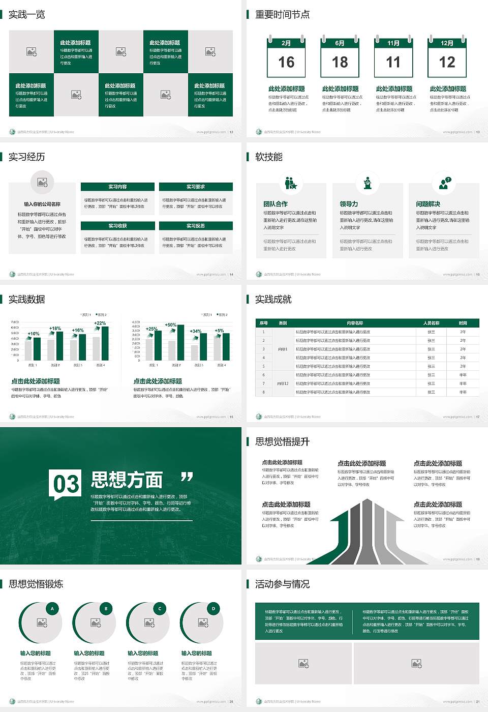 山西电力职业技术学院专用国家奖学金答辩PPT模板16:9格式幻灯片预览图3