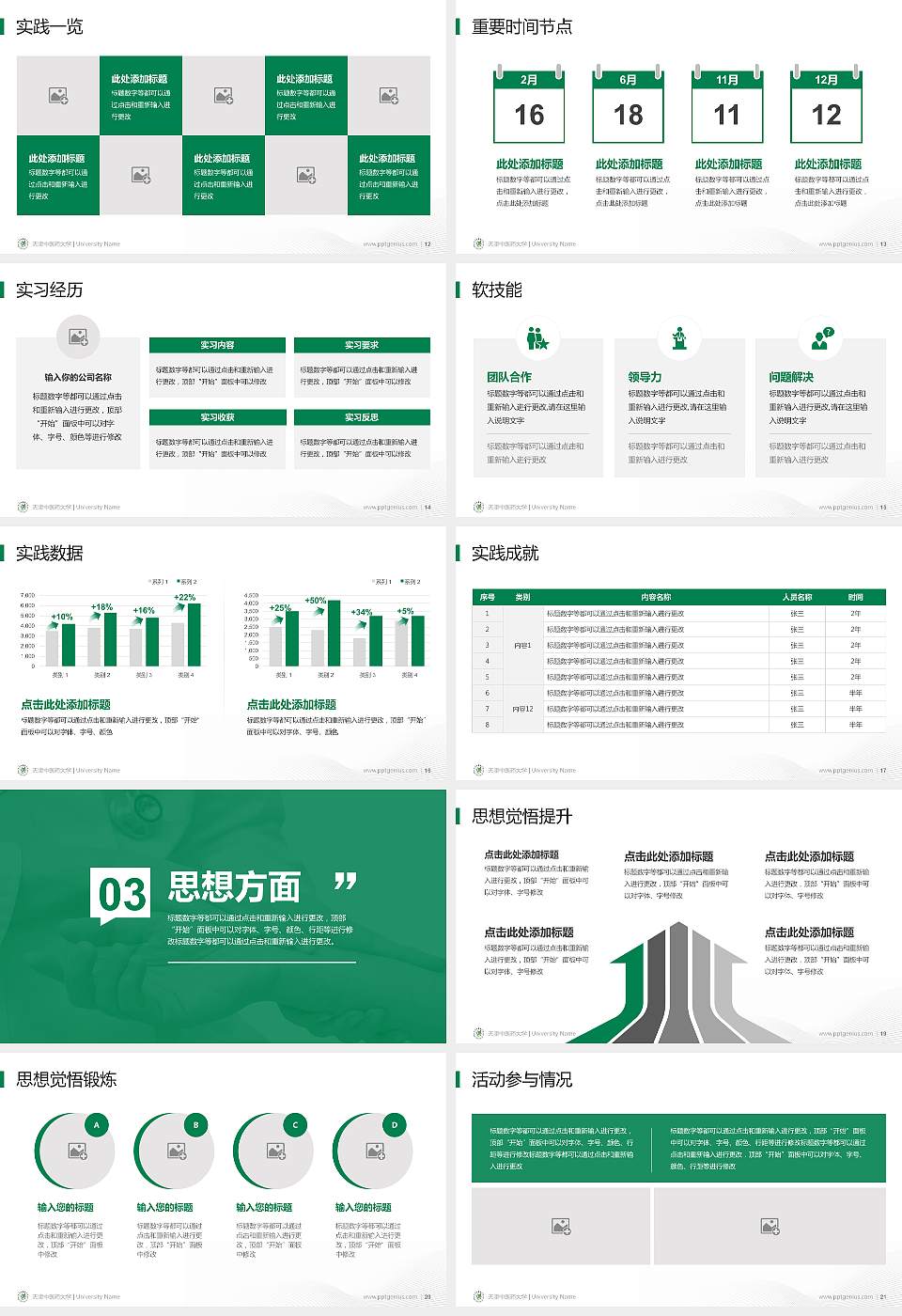 天津中医药大学专用国家奖学金答辩PPT模板16:9格式幻灯片预览图3