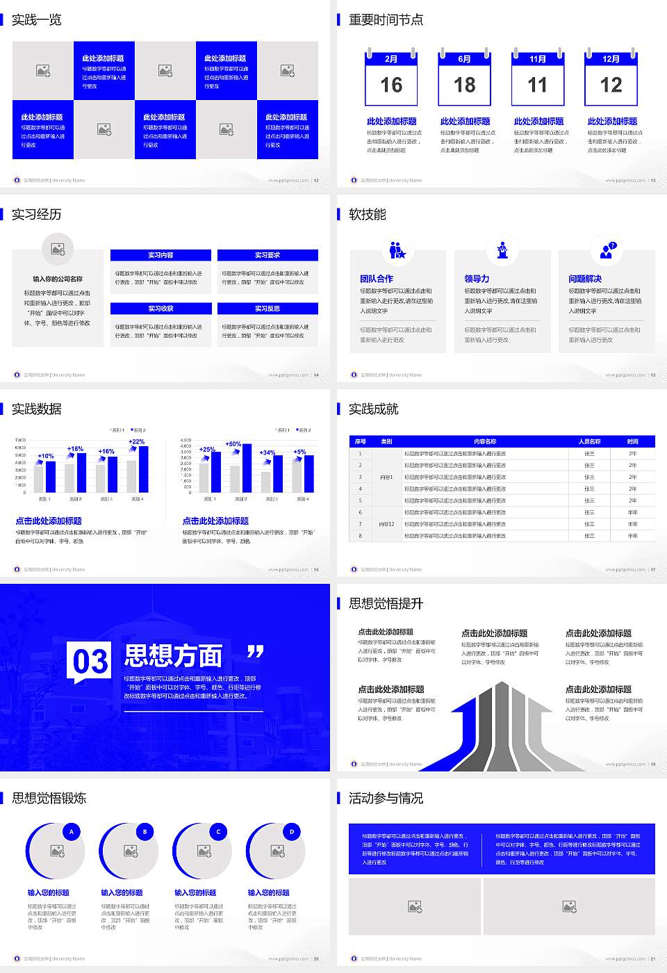 云南财经大学专用国家奖学金答辩PPT模板16:9格式幻灯片预览图3