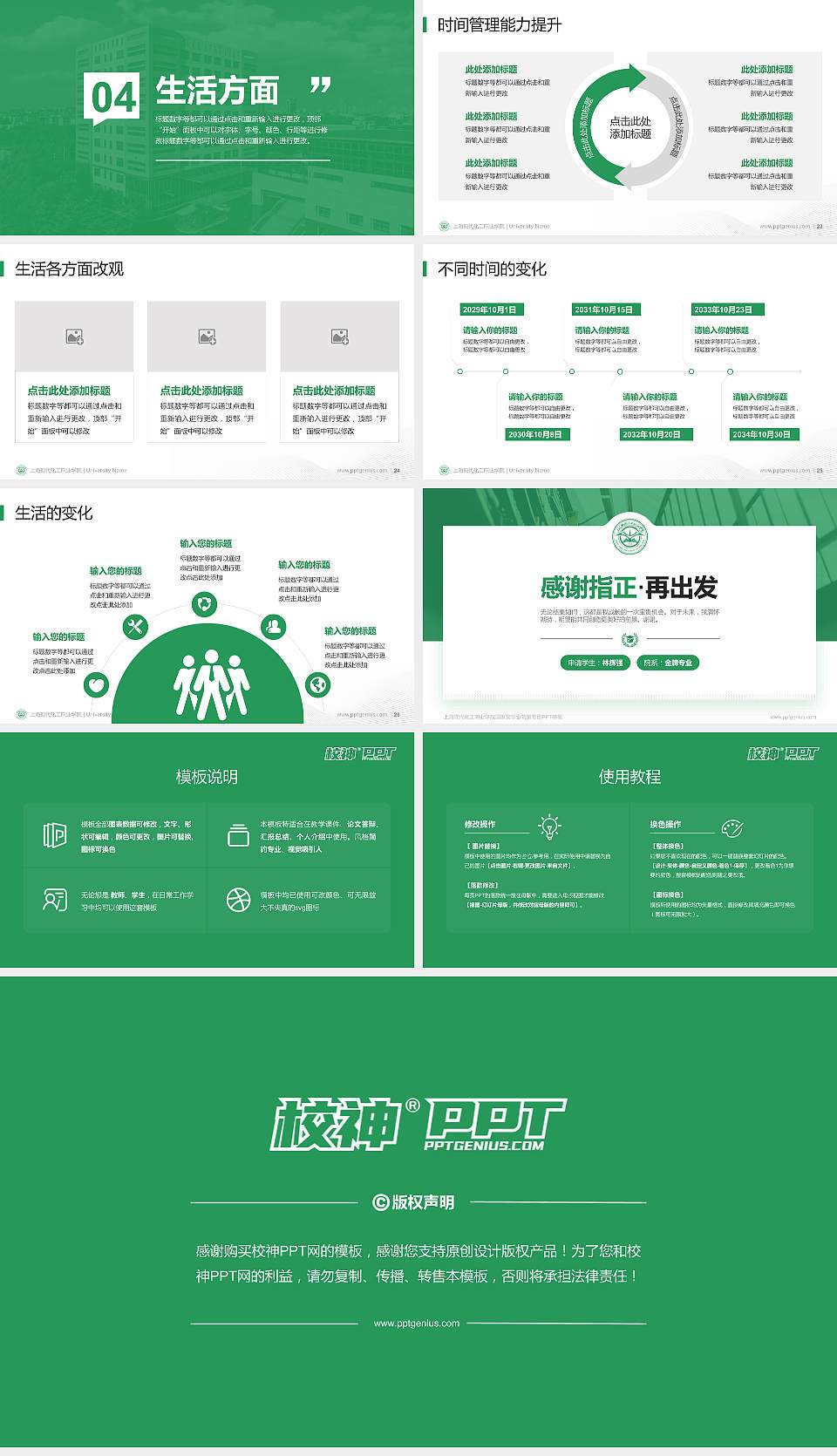 上海现代化工职业学院专用国家奖学金答辩PPT模板16:9格式幻灯片预览图4