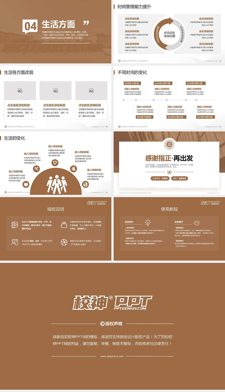 山西财经大学华商学院专用国家奖学金答辩PPT模板16:9格式幻灯片预览图4