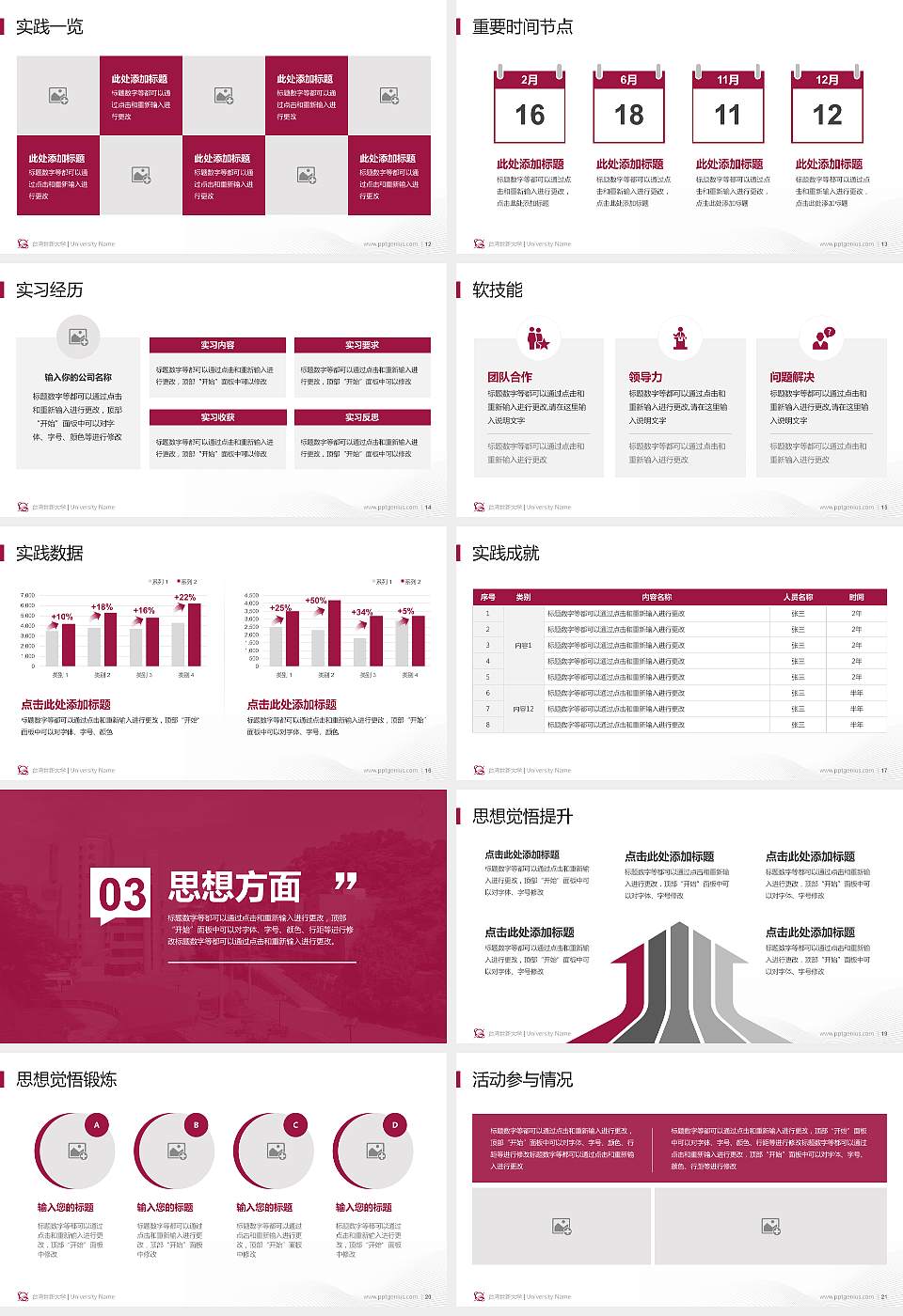 台湾世新大学专用国家奖学金答辩PPT模板16:9格式幻灯片预览图3