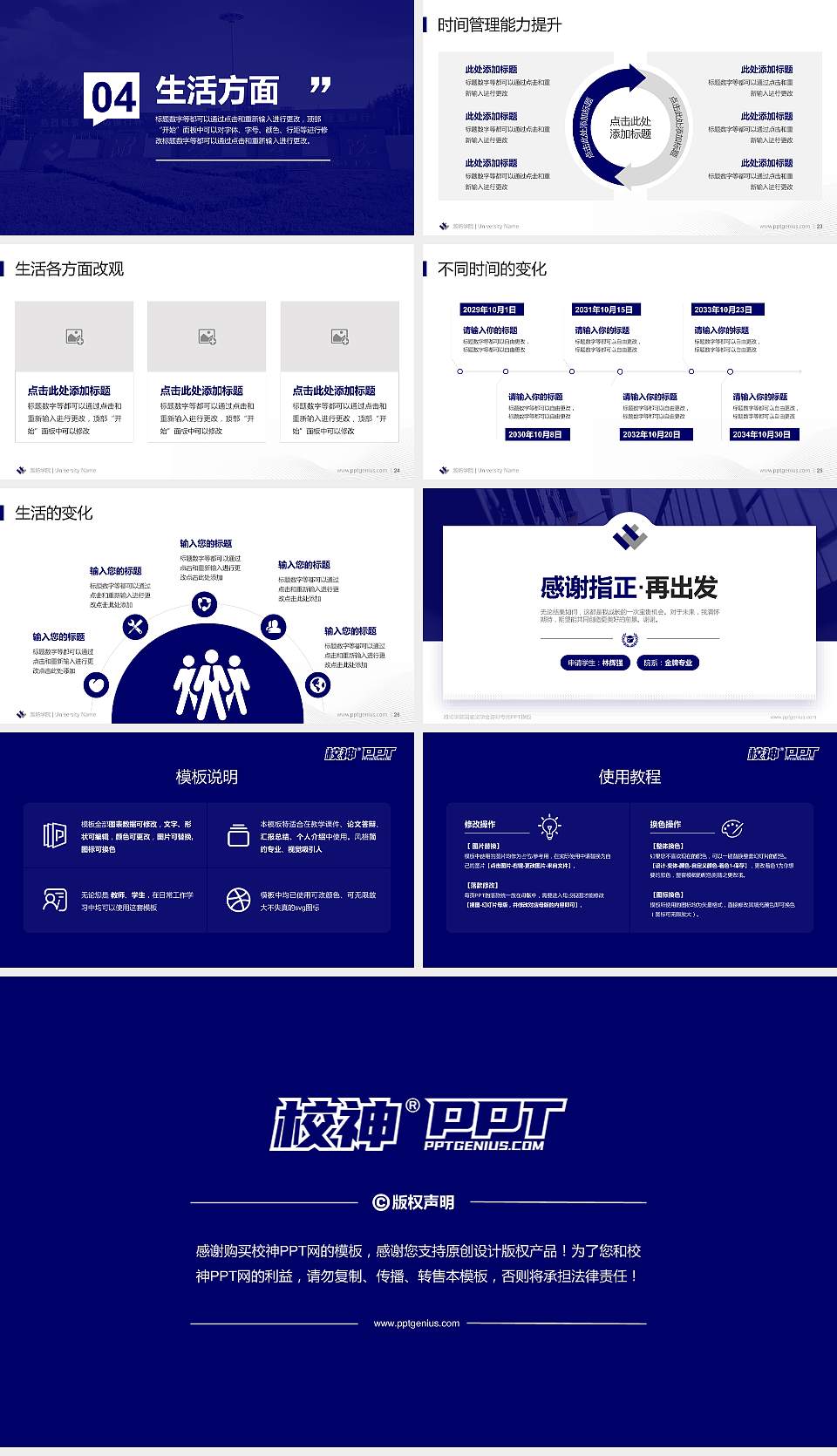 潍坊学院专用国家奖学金答辩PPT模板16:9格式幻灯片预览图4