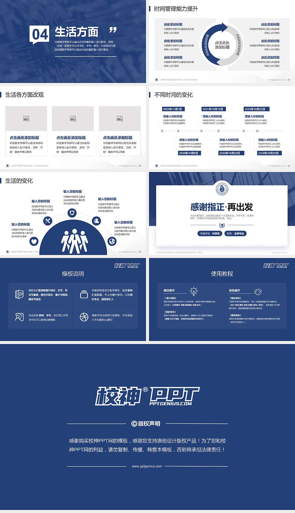 上海电子信息职业技术学院专用国家奖学金答辩PPT模板16:9格式幻灯片预览图4