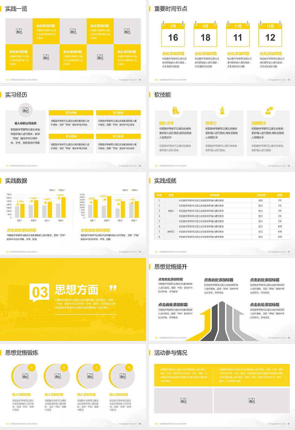 台湾长庚大学专用国家奖学金答辩PPT模板16:9格式幻灯片预览图3