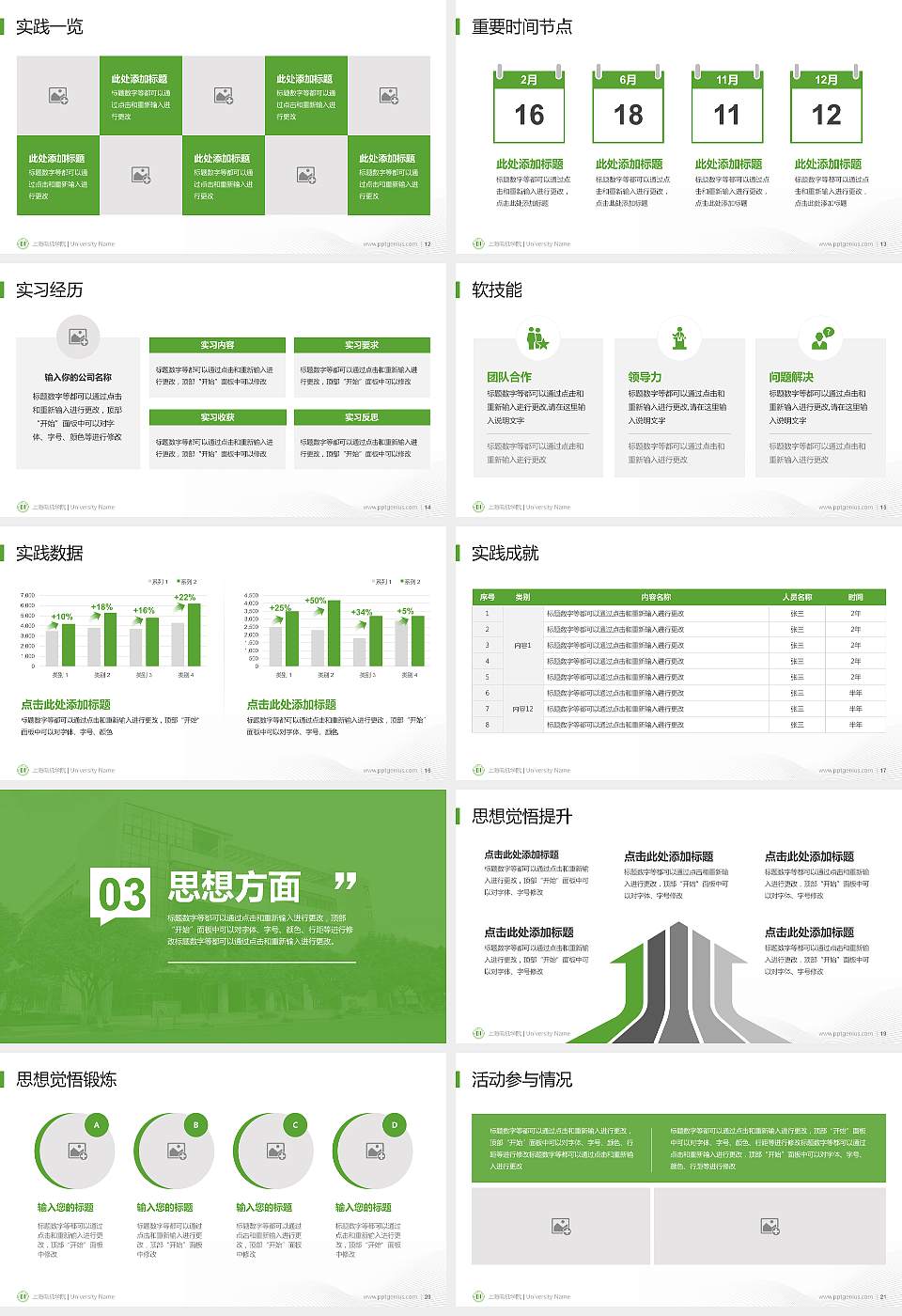 上海电机学院专用国家奖学金答辩PPT模板16:9格式幻灯片预览图3