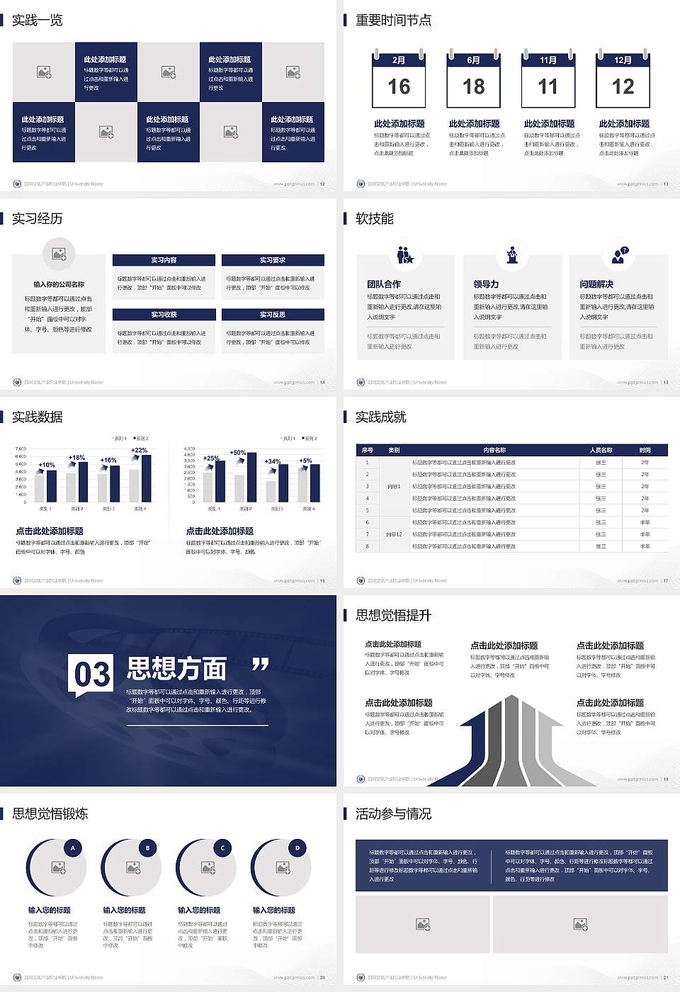 四川文化产业职业学院专用国家奖学金答辩PPT模板16:9格式幻灯片预览图3