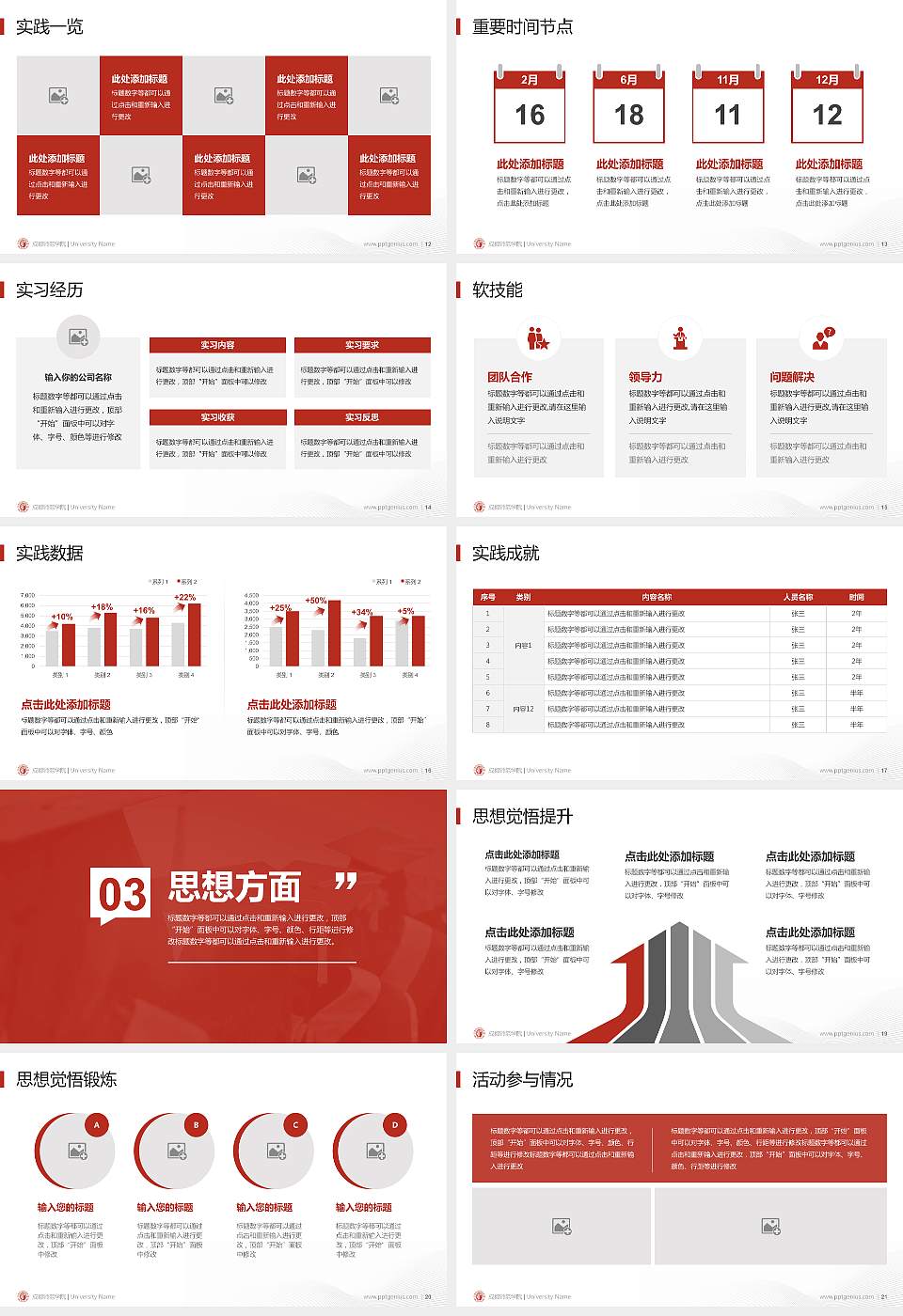成都师范学院专用国家奖学金答辩PPT模板16:9格式幻灯片预览图3