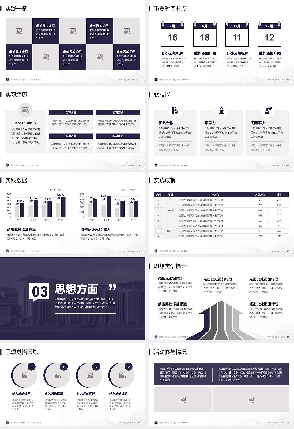 山西兴华职业学院专用国家奖学金答辩PPT模板16:9格式幻灯片预览图3