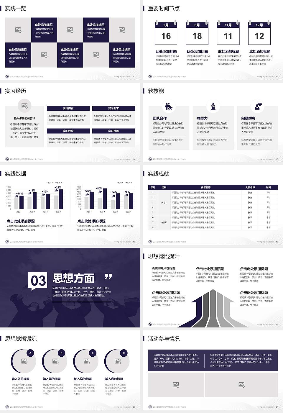 吉林工程技术师范学院专用国家奖学金答辩PPT模板16:9格式幻灯片预览图3
