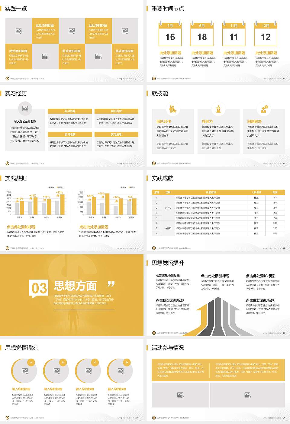 长春金融高等专科学校专用国家奖学金答辩PPT模板16:9格式幻灯片预览图3