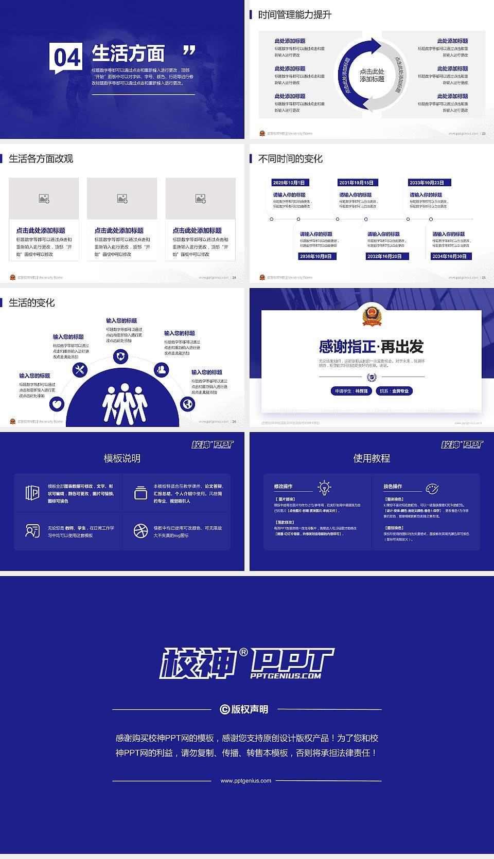 武警指挥学院专用国家奖学金答辩PPT模板16:9格式幻灯片预览图4