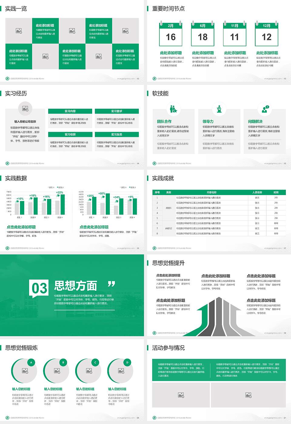 成都纺织高等专科学校专用国家奖学金答辩PPT模板16:9格式幻灯片预览图3