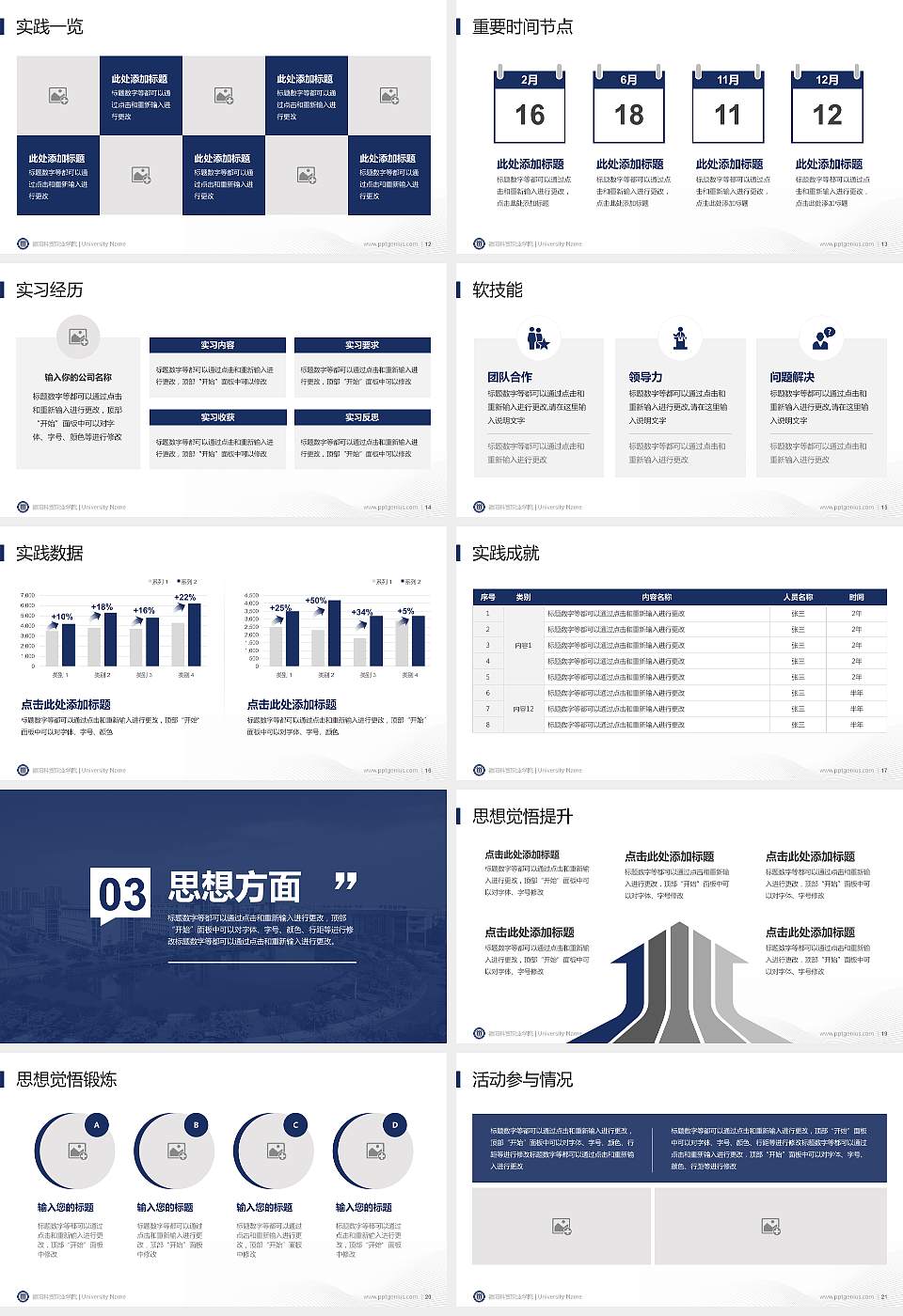德阳科贸职业学院专用国家奖学金答辩PPT模板16:9格式幻灯片预览图3