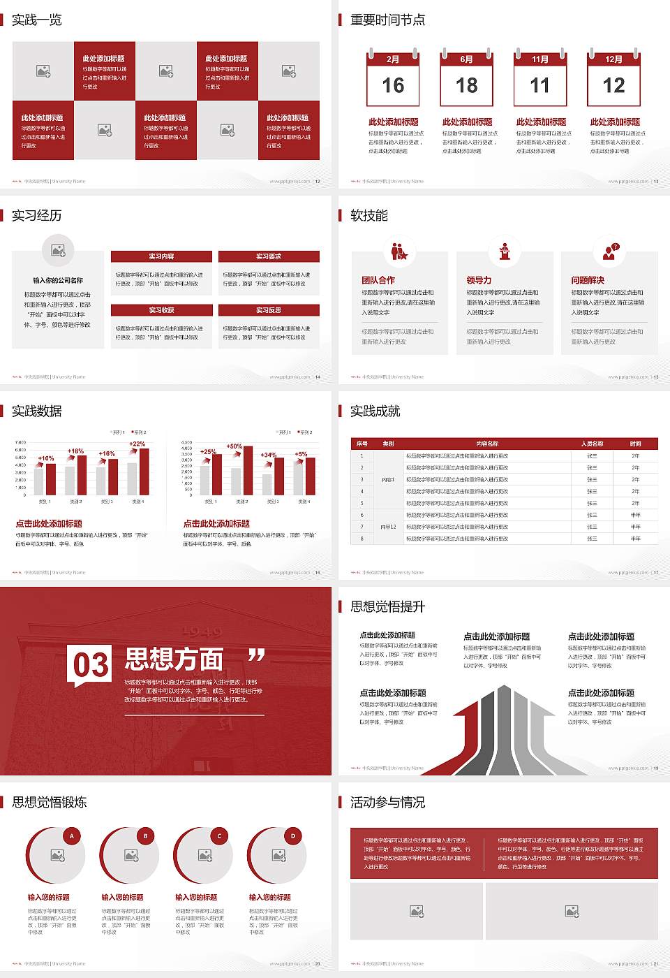 中央戏剧学院专用国家奖学金答辩PPT模板16:9格式幻灯片预览图3
