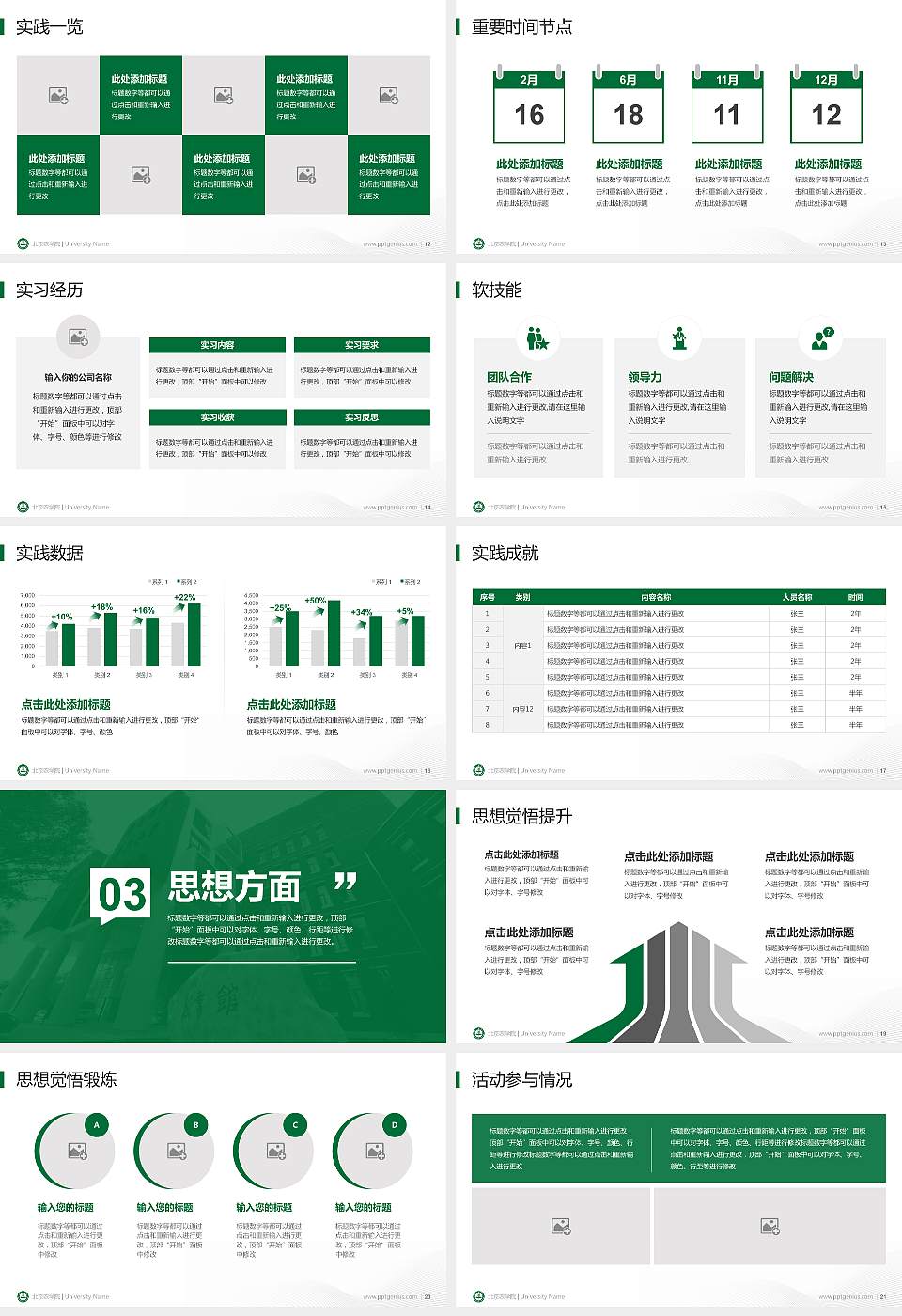 北京农学院专用国家奖学金答辩PPT模板16:9格式幻灯片预览图3