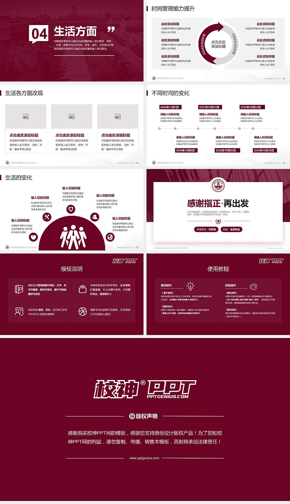 长春财经学院专用国家奖学金答辩PPT模板16:9格式幻灯片预览图4