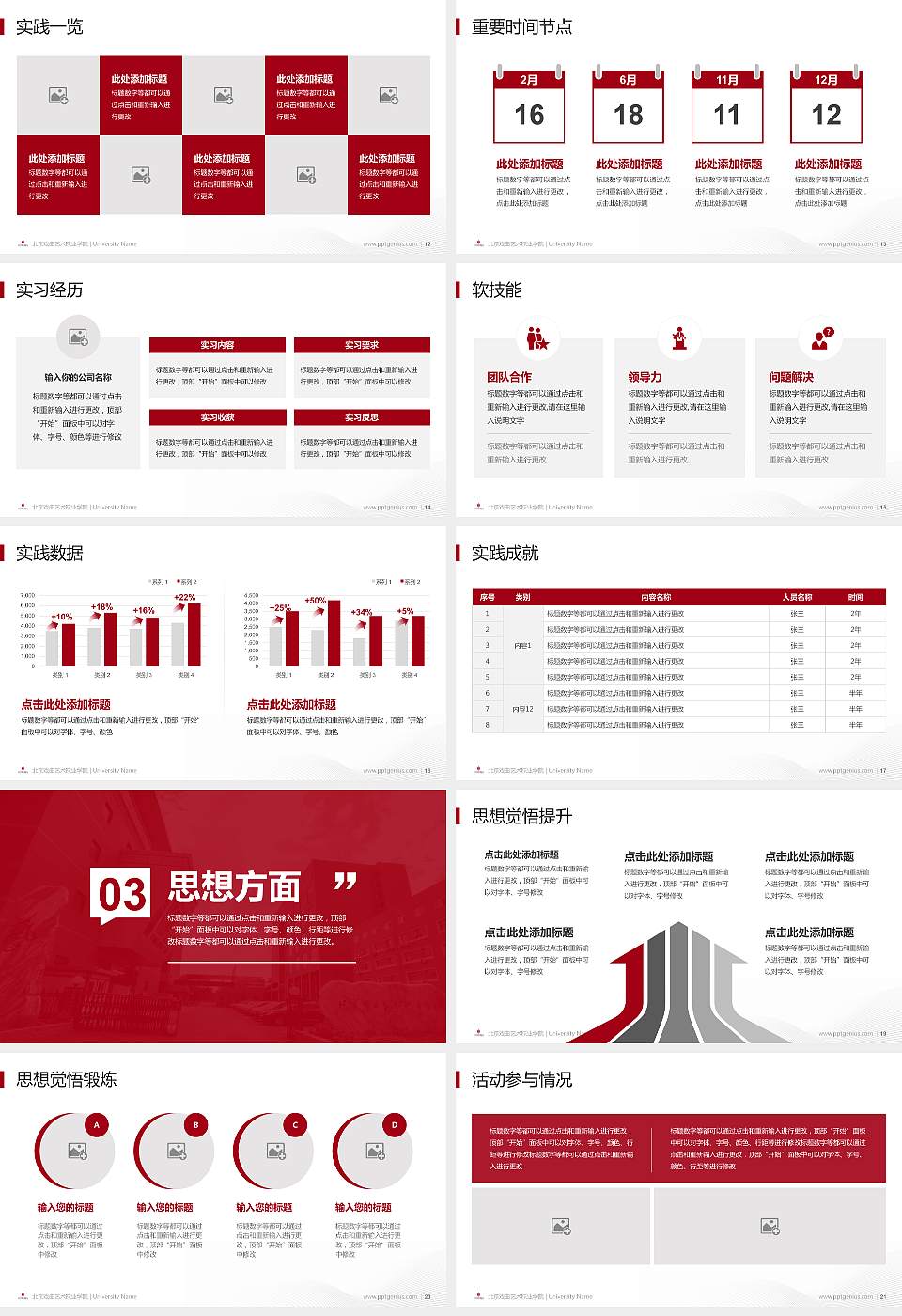 北京戏曲艺术职业学院专用国家奖学金答辩PPT模板16:9格式幻灯片预览图3