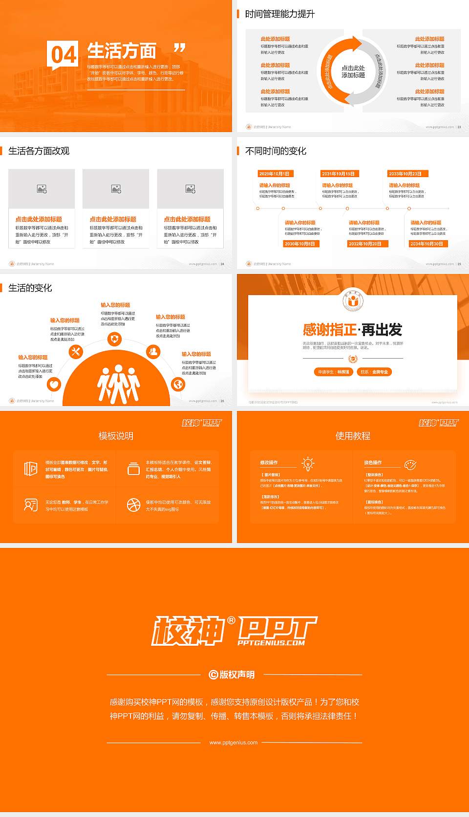 合肥学院专用国家奖学金答辩PPT模板16:9格式幻灯片预览图4