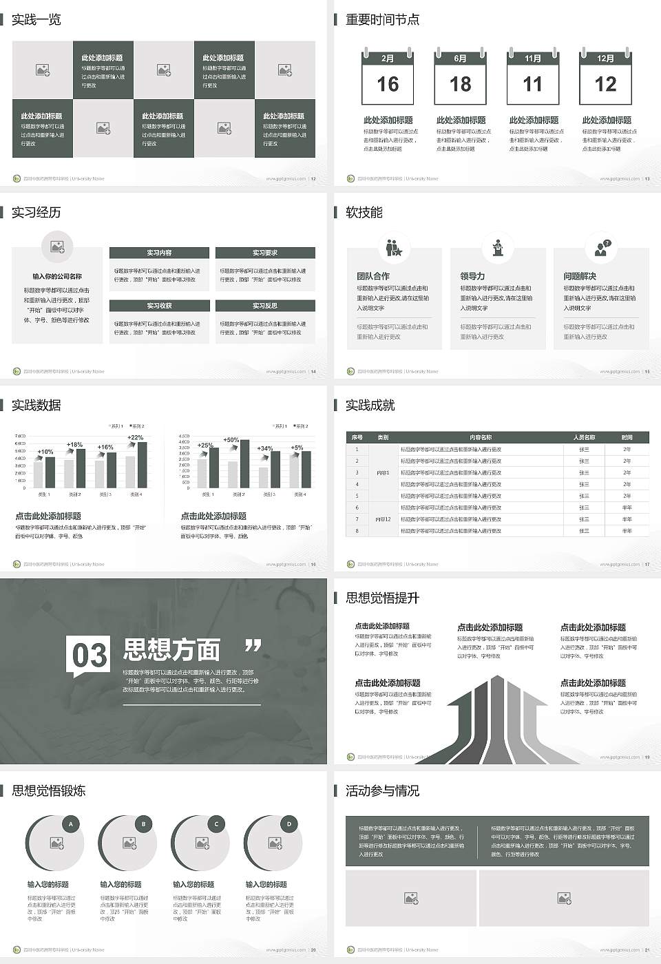 四川中医药高等专科学校专用国家奖学金答辩PPT模板16:9格式幻灯片预览图3