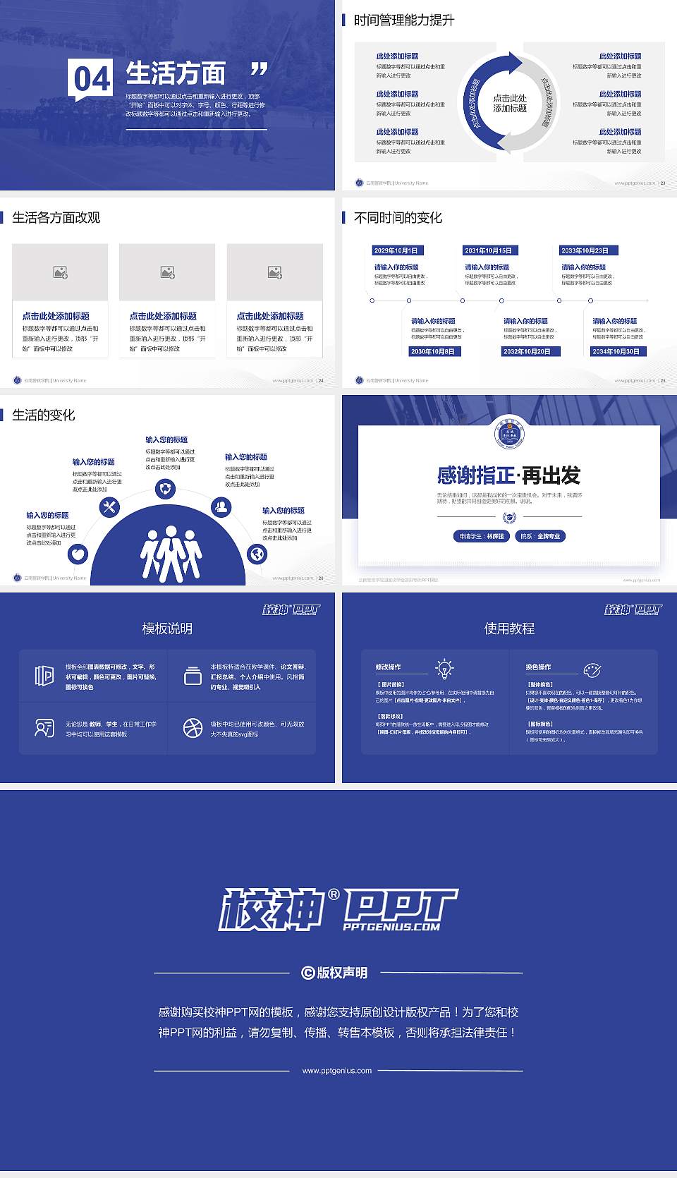 云南警官学院专用国家奖学金答辩PPT模板16:9格式幻灯片预览图4