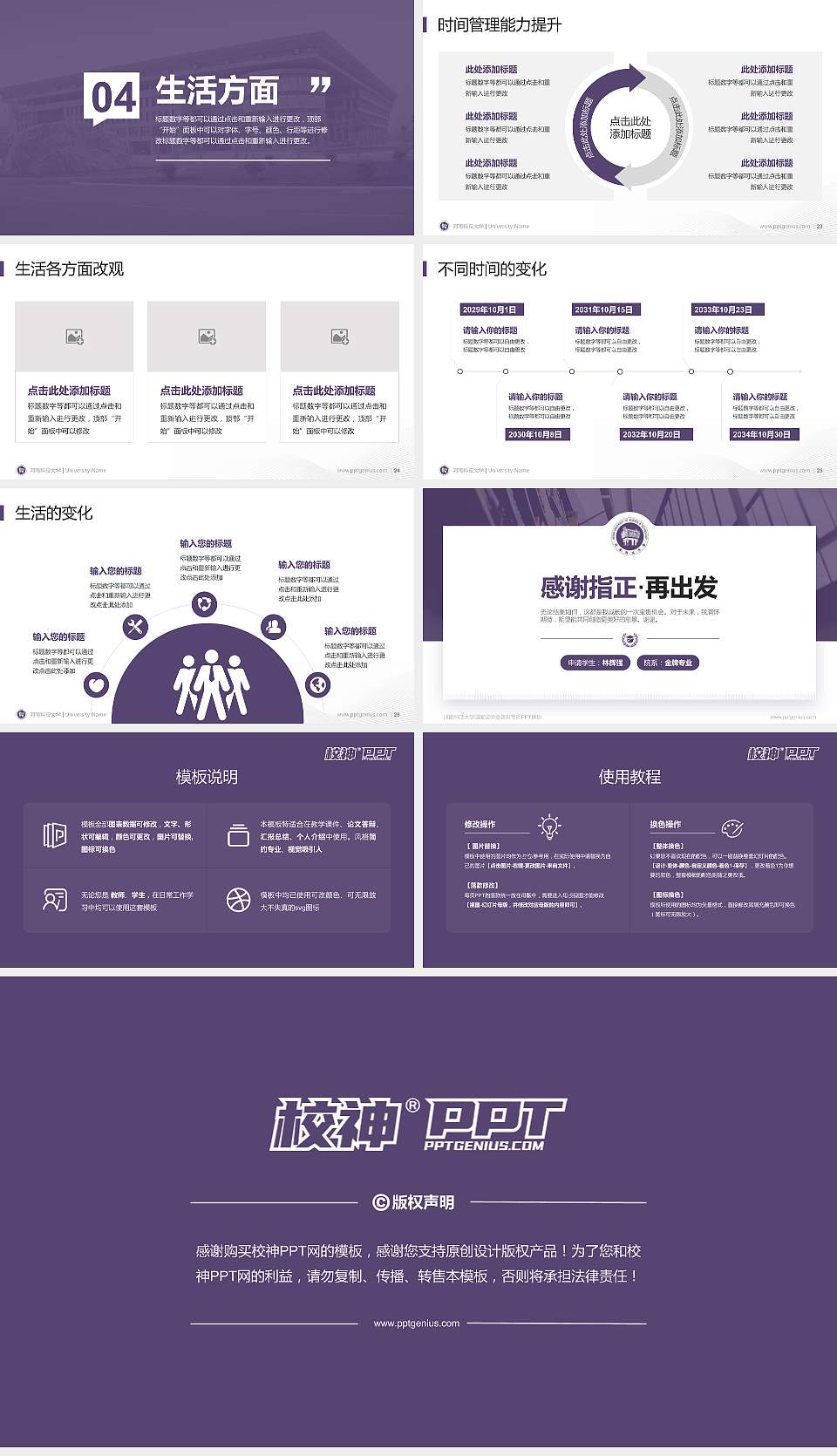 河南科技大学专用国家奖学金答辩PPT模板16:9格式幻灯片预览图4