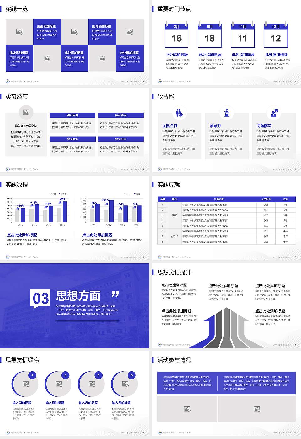 南昌职业学院专用国家奖学金答辩PPT模板16:9格式幻灯片预览图3